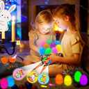Easter Party Favors for Kids , 24 Pack Easter LED Light Up Finger Lights Easter Basket Stuffers for Kid Boys Girls Easter Egg Hunt Filling Treats Easter Basket Stuffers Easter Party Favor