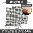 Klear Vu Porch Rocking Chair Cushion Set for Indoor and Outdoor Use, Assembled in The USA, Easy to Clean Stylish Seat and Back Pads with Fabric Ties, 20" x 17" x 2", Gingham Black