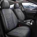 DISUTOGO Seat Covers Full Set Fit for Mazda CX-5 2013-2024 2025 2026: Faux Leather Car Seat Covers Waterproof Automotive Seat Protector Covers Compatible Airbag (5 Seats, Black&Grey)