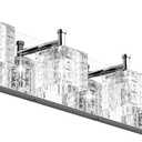 Ralbay Modern LED Chrome Vanity Lights - 4 Lights Crystal Bathroom Light Fixtures Over Mirror