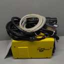 160A MIG Welder, 110V Gas MIG Welder Machine, 4-in-1 Gasless Flux Core/Gas MIG/Lift TIG/Stick Welder with Synergic Control, IGBT, Multi Process Flux Core Welder for Home DIY Professional Use (Yellow)