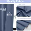 Simplebrand Ava Denim Blue Blackout Curtains for Bedroom 84 Inch Length 2 Panels Set, Solid Thermal Insulated Privacy Living Room Window Treatment Curtains Blackout Drapes, W40 x L84 Inch, Denim Blue