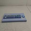 Wireless Keyboard and Mouse Combo, Retro Typewriter Keyboard with Round Keycaps, Full-Size Ergonomic, Blue, Ideal for Windows PC, Home, Office, and College, Wireless Keyboard Mouse Combo