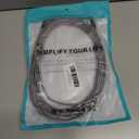 2 x 26FT 60W USB C to USB C Right Angle Fast Charging Cable,Long Cord Nylon Braided, Type C Charger Cord for,Apple-iphone 15,Sam-sung GalaxyS24 S23 S22 A15,iPad Pro/Air,Pixel 5/4 XL,One-Plus 8T,PS5 (Grey)