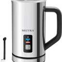 Secura Milk Frother, Electric Milk Steamer Stainless Steel, 16.9oz/500ml Automatic Hot and Cold Foam Maker and Milk Warmer for Latte, Cappuccinos, Macchiato, 120V
