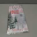 3Piecs Onederland 1st Birthday Girl Tablecloth, Disposable Pink Snowflake 1st Birthday Table Cover Winter Wonderland Table Cloth for Wonderland Baby Shower Decorations