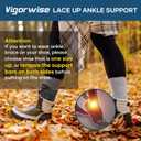 Ankle Brace for Sprained Ankle, Lace up Ankle Brace with 1Pair Metal and Plastic Support Bars, Ankle Stabilizer Brace for Men Women, Achilles Tendon Support Brace for Left Right, S