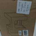 HOMEMORE Solid Wood Side Table Glass Nightstand Modern Nightstand Modern end Table No Assembly Required Accent Table for Living Room,Bedroom Log Color