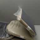 Chair Cushions for Dining Chairs Set of 6, Non Slip Kitchen Chair Pads, 17" x 16" x 2", Indoor Dining Chair Cushions with Ties, D-Shaped Seat Cushions for Kitchen Chairs, Beige