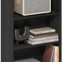 Furinno Basic Book Shelf, 5-Tier Bookshelf, Storage Organizer Bookcase with Open Shelf, 7 x 17 x 44, for Living Room, Bedroom, Home Office, Espresso