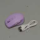 PEIOUS Wireless Mouse Jiggler - LED Wireless Mice with Build-in Mouse Mover, Rechargeable Moving Mouse for Laptop with Undetectable Random Movement Keeps Computers Awake - Purple