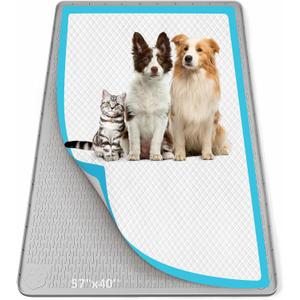 Pee Pad Holder for Dogs 57''x40'' Silicone Puppy Pee Pad Tray, Light Grey | Extra Large Dog Potty Tray Leak-Proof, High Edge, No Spill Training Pads for Floor Protection, No Pee Pads
