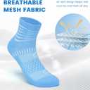 IRAMY Ankle Compression Socks for Women Men Plantar Fasciitis Relief 3/5 Pairs Cushioned Athletic Running Socks (L)