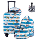 Travelers Club 5 Piece Kids' Luggage Set, Cool Dog