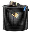 Cat 8 Ethernet Cable, 200FT High Speed Heavy Duty 26AWG Cat8 LAN Network Cable 40Gbps, 2000Mhz with Gold Plated RJ45 Connector, Outdoor&Indoor Internet Cable Compatible for Router Gaming Modem Xbox