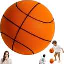 Silent Basketball - Size 7 (29.5''), Upgraded Noiseless Airless & Foam Ball, Foam Indoor Ball for Quiet Dribbling and Indoor Training, Real Feel Higher Bounce Quieter