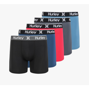 Hurley Men's 5 Pack Stretch Boxer Briefs, M