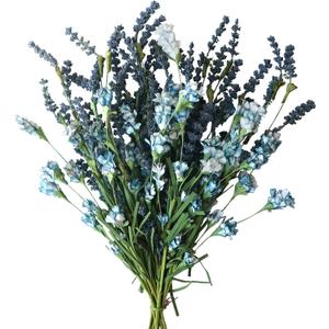 TEMPUS 10Pcs Artificial Flower Bulk Spring/Summer Flowers Wedding Party Vase Bouquet Floral Arrangement Home Decor Indoor Decor(Blue)