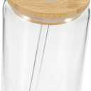 Glass Tumbler Lid Straw Set Heat Resistant Cup Tea Cup Infuser with Lid