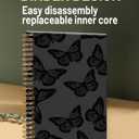 Spiral Journal Notebook for Women,A5 College Ruled Notebooks 6"x 8.4", 120 Pages (60 Sheets) Lined Journal with Premium Thick Paper,Perfect for School Office Home(Blue Butterfly)