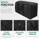 Patio Cushion Storage Bag Outdoor Cushion Storage with Zipper and Handles Size 68" L x 30" W x 20" H Heavy Duty for Cushion,Bedding, Blanket, Comforters, Pillow Storage (1Pack)