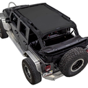 SPIDERWEBSHADE Original JK 4Door Full Sunshade Top (20072017) Compatible with Jeep Wrangler JKU Rubicon Sahara Sport All Trims  Airbag Safe  USA Made  10 Year  (Black)
