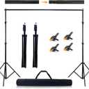 Photo Studio Backdrop Stand Support System,10'x7' Adjustable Backdrop Stand Kit with Backdrop Clip and Storage Tote for Portrait and Studio Photography