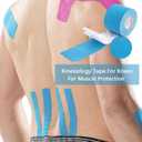 Kinesiology Tape for Knees PrecutKnee Tape for Knee Pain Relief Pre CutAthletic Tape Elastic Waterproof Sports Tape for Muscle Pain Relief(3 Rolls)