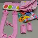 Baby Gyms Play Mats, Play Piano Gym Mat, Activity Mat for Tummy Time with 5 Infant Learning Sensory, Music and Lights for Newborns and Toddlers (Pink)