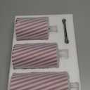 Christmas Flickering Red Stripes Glitter Flameless Candles, Battery Operated Pillar Real Wax LED Electric Candle with Remote Timer for Home Christmas Party Decor D3 x H4 5" 6" Set of 3