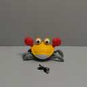 Crawling Crab Baby Toys Upgrade Version - 3 Speed & Music Control, Cute Dancing Essentials Electric Induction Sensory Stuff Moving Toy for 3 4 5 6 7 8 9 10 11 12 Year Old Boys or Girls (Orange)