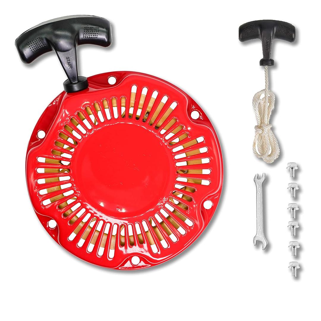 JMCHstore Pull Start Recoil Starter Assembly for FPR GMB100 Coleman CT100U CC100X 98cc, Predator 79cc 3HP Engine, Massimo MB100 79cc Mini Bike, SK100 CK100 Go Kart(Rage Red)