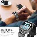 2 x Fullife 2-Pack Compatible with Apple Watch Series 11/10 Case for Men Women, Hard PC Case with Tempered Glass Apple Watch Screen Protector for 42mm 46mm iWatch 11/10 Cover (Black+Space grey)