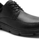 Men's Orthopedic Wide Toe Box Leather Dress Walking Shoes: Plantar Fasciitis Heel Spur Recovery Orthotics Supportive Cap Toe Oxfords, Comfortable High Arch Neuropathy Tuxedo Shoes Black Size 14