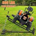 Lawn Mower Lift Jack, 880 Lbs Weight Capacity Heavy-Duty Telescopic Maintenance Lifter with Crank & Power Tool Handle, Foldable & Easy Assembly, Ideal for Lawn Mowers and Garden Tractors
