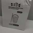 SIUQ 12 oz Coffee Cups-90 Pack Disposable Coffee Cups with Lids and Straws, Insulated Ripple Wall To Go Paper Coffee Cup for Coffee, Hot Chocolate and Hot Tea Drinks - Champagne