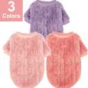 Dog Sweater, 3 Pack Dog Sweaters for Small Dogs or Cats, Girl or Boy, Warm Dog Clothes Shirt Coat for Winter Christmas (Pink, Purple, Rose Red, X-Large)