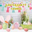 Beeveer 50 Pcs Plastic Easter Eggs Bulk for Easter Hunt 1.6 x 2.4 Inch Colorful Hanging Plastic Eggs for Basket Fillers Party Favor DIY Crafts Decoration(Pink Series)