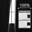 Natural Linen 100% Blackout Curtains for Bedroom 80 Inch Length 2 Panels Set Back Tab Cream Neutral Farmhouse Living Room Darkening Curtain Track System Thermal Insulated Black Out Drapes 52x80