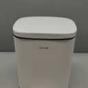 happimess HPM1011C Curtis 8-Gallon Step-Open Trash Can with Soft-Close Lid, Modern, Minimalistic, Fingerprint Proof for Home, Kitchen, Laundry Room, Office, Bedroom, Bathroom, White