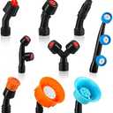 9 Pieces Spray Nozzle Tips Multifunctional Spray Combination Adjustable Nozzles Replacement Garden Part Pump for Replacing Backpack Farm Water Pump Orchard Garden