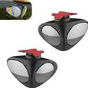 2PCS Car Blind Spot Mirror, HD Crystal Glass Blind Spot Mirror with ABS Scratch-resistant Shell, 360 Degrees Freely Adjustable Dual-sided Rearview Assist Accessories, for Most Cars (Black)