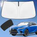 Sun Shade Sunshade for Lexus RX 2023-2025 2026 Windshield Cover, 4-Layer Front Window Shade Custom Fit RX 350, RX 350 F Sport, RX 350L Sun Visor 240T Foldable Shade Blocks UV Rays Car Accessories