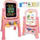 Joyooss Art Easel for Kids Adjustable Toddler Easel Stand for Painting,Magnetic Double Sided Drawing Dry Erase Board Children Art Accessories for Kid Ages 4-8 Boys and Girls Gift Learning Toy