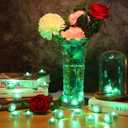 HL Submersible LED Light,Green Small LED Light,100 Hours Waterproof Flameless Led Lights Battery Powered for Wedding Home Vase Festival Party Decoration 12pcs (Built-in 24 Batteries) (12pack)