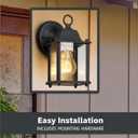 Designers Fountain Ivy Trail Outdoor Light Fixture Pack of 2, 8.25 Inch Exterior Wall Lantern Sconce Set for Front Door, Patio and Porch, Black, D334M-5EW-BK2