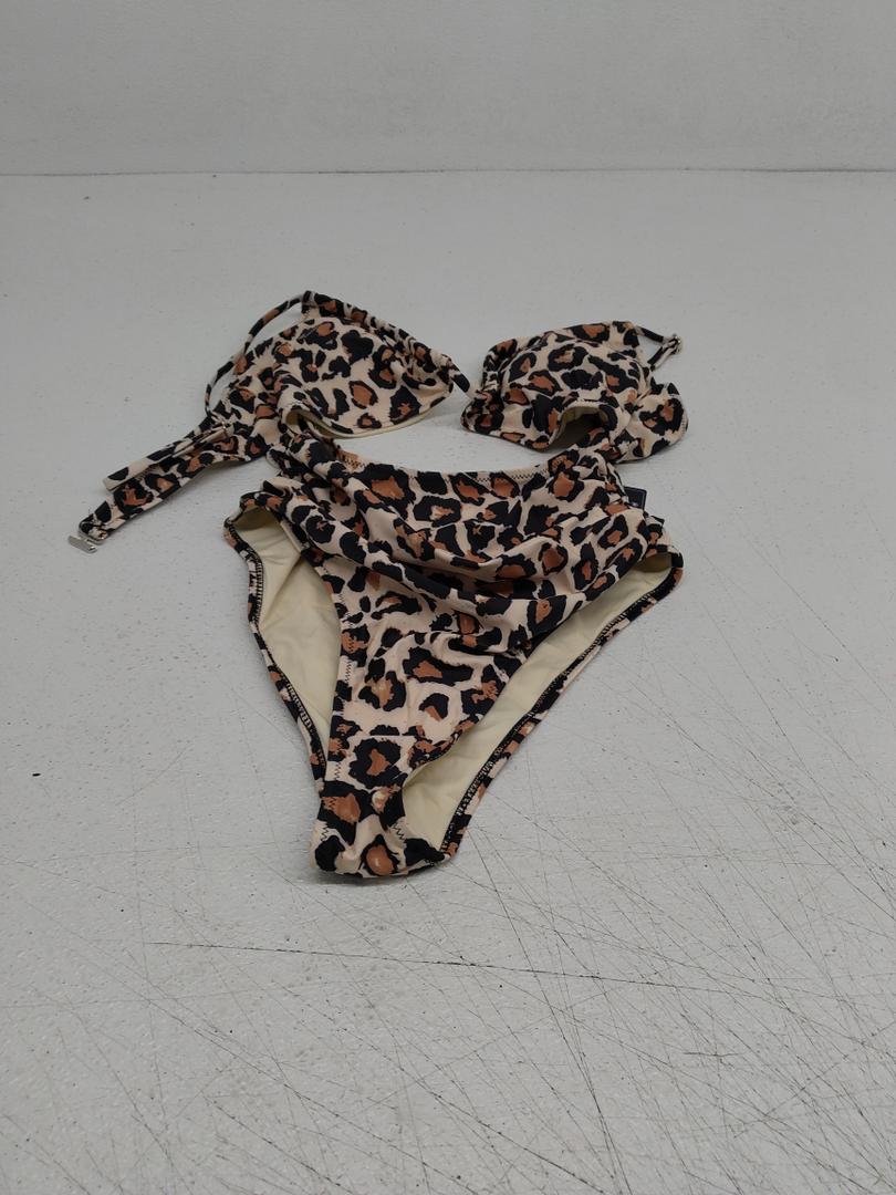 Leopard Print Blooming Jelly Women Swimsuit S