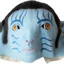 Carnavalife Blue Alien Avatar Latex Mask Jake with Braids and Ears, Sci-Fi Costume for Sully Adults, Halloween & Cosplay