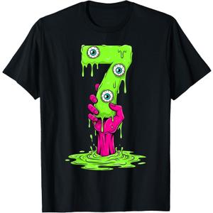 67 Halloween Costume Funny Number 7 Seven Meme for Gen Alpha T-Shirt, 5XL