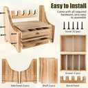 Pistol Rack Gun Safe, Real Wood Handgun Rack Holder for Gun Cabinet Accessories,Gun Cabinet Accessories, Pistols Holder Storage Organizer,Handgun Rack Pistol Stand for Storage 4 Slots